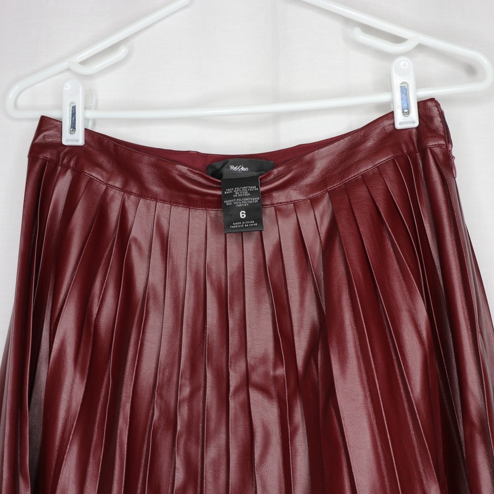 Mossimo Faux Leather Burgundy Skirt